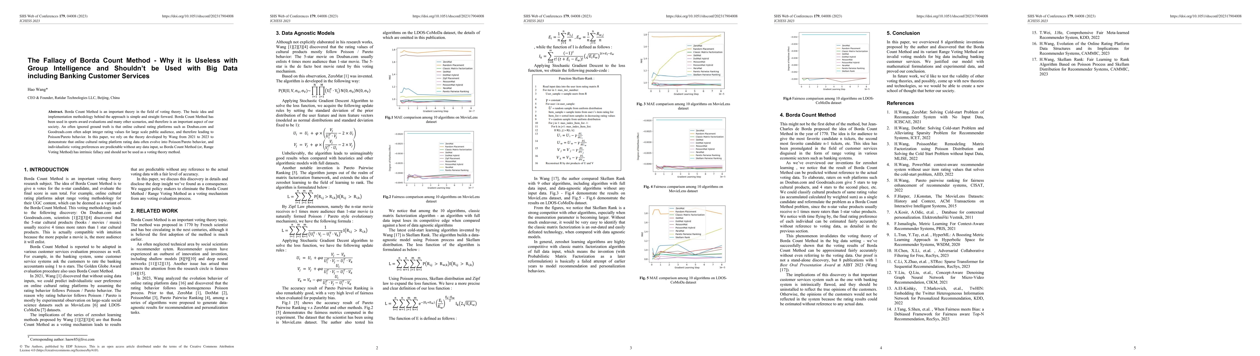 Thumbnail for The Fallacy of Borda Count Method -- Why it is Useless with Group
  Intelligence and Shouldn't be Used with Big Data including Banking Customer
  Services