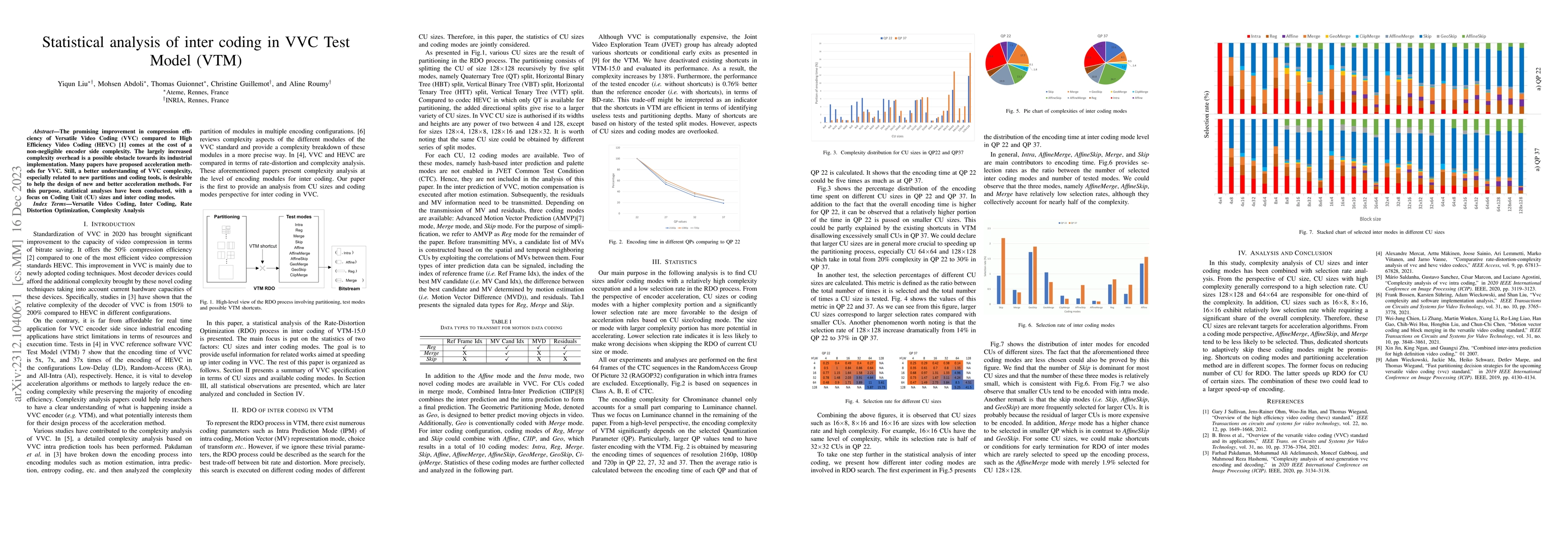 Thumbnail for Statistical Analysis of Inter Coding in VVC Test Model (VTM)