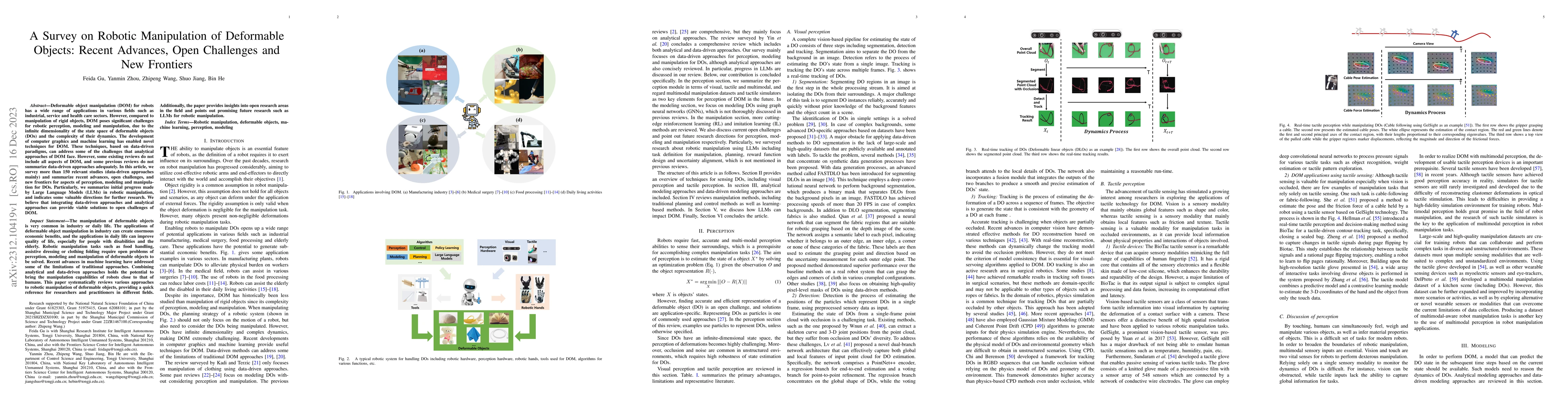 Thumbnail for A Survey on Robotic Manipulation of Deformable Objects: Recent Advances,
  Open Challenges and New Frontiers