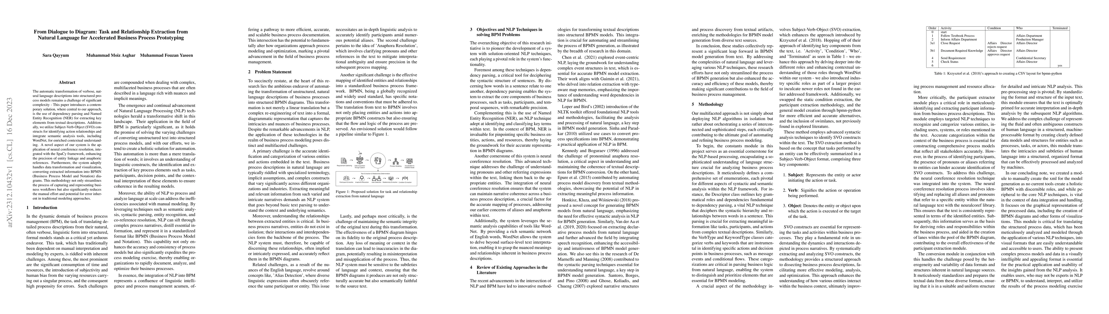 Thumbnail for From Dialogue to Diagram: Task and Relationship Extraction from Natural
  Language for Accelerated Business Process Prototyping