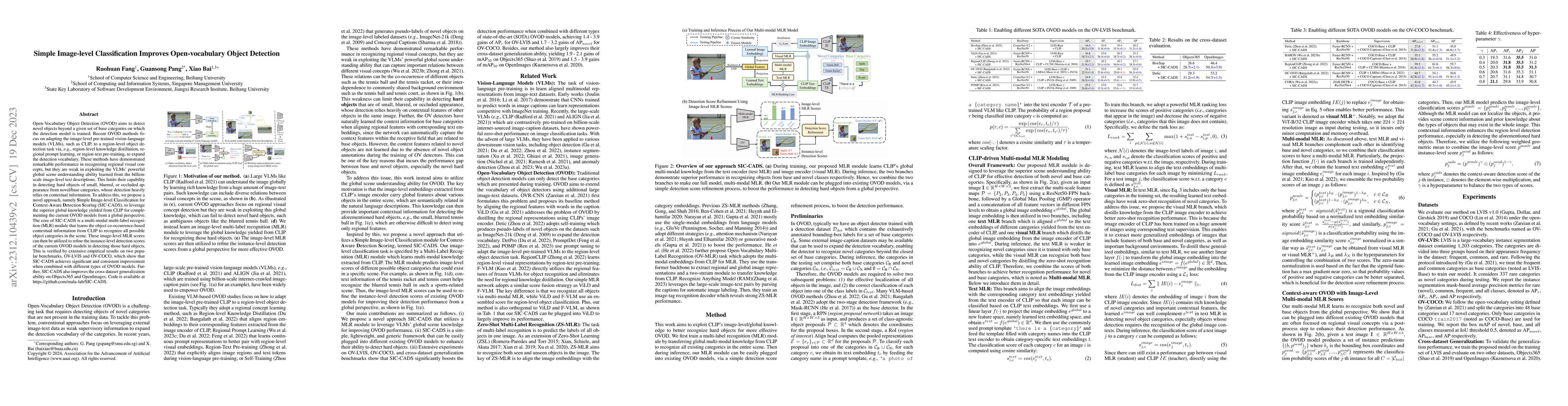 Thumbnail for Simple Image-level Classification Improves Open-vocabulary Object
  Detection