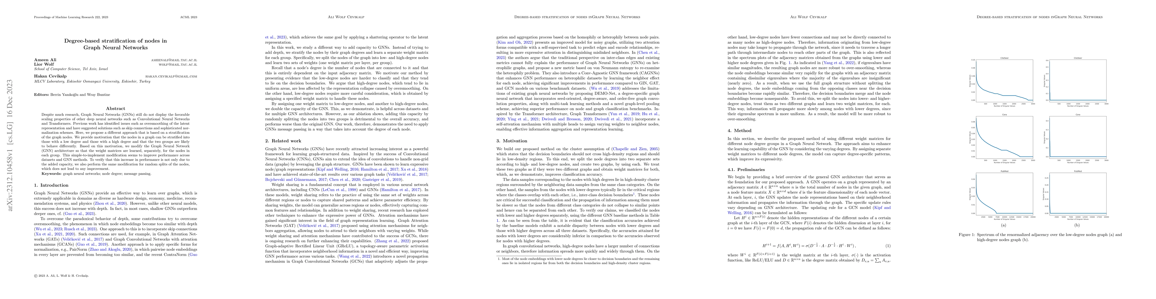 Thumbnail for Degree-based stratification of nodes in Graph Neural Networks
