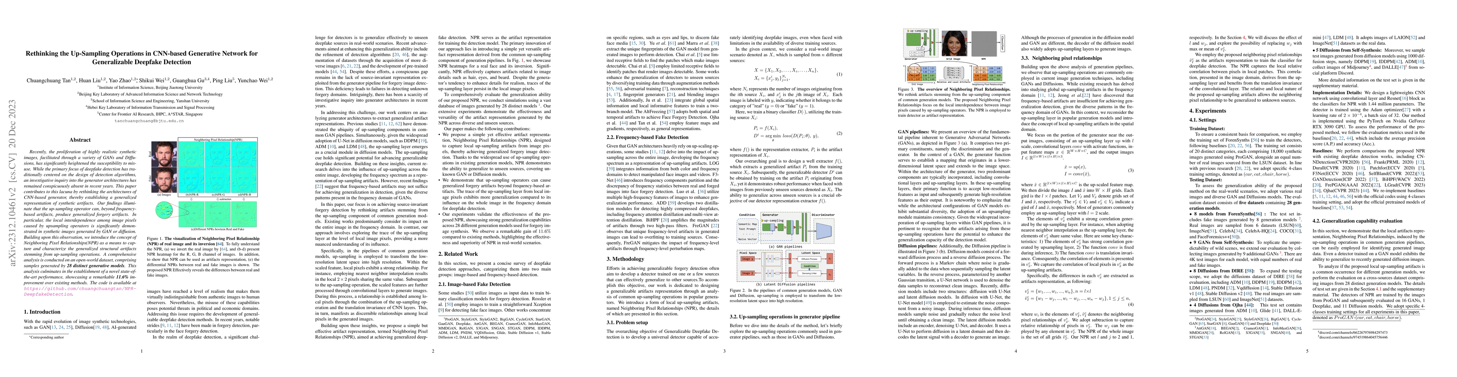 Thumbnail for Rethinking the Up-Sampling Operations in CNN-based Generative Network
  for Generalizable Deepfake Detection