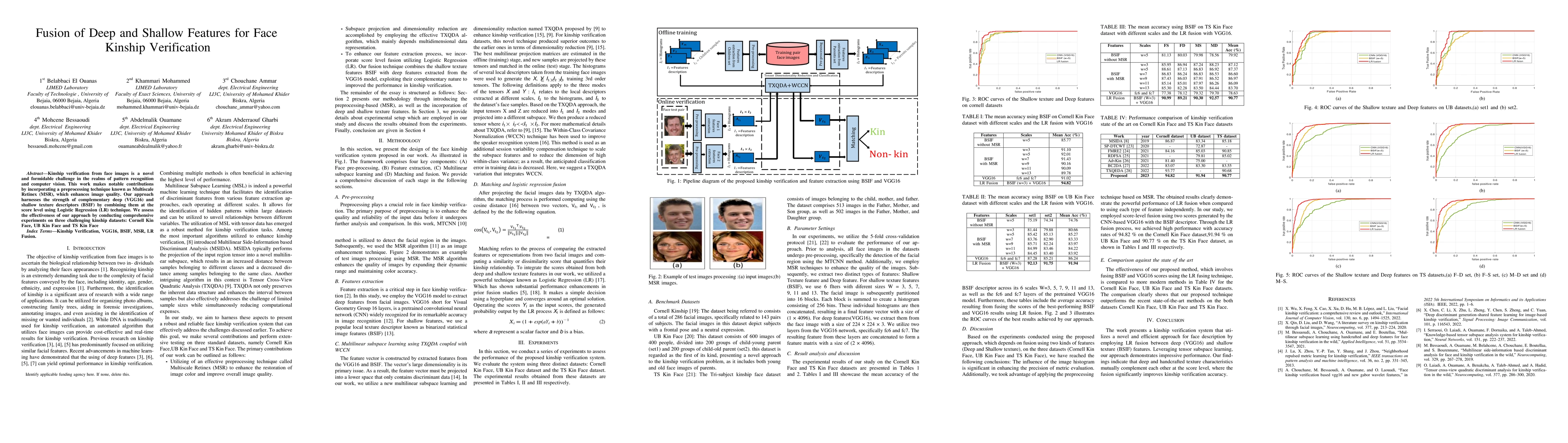 Thumbnail for Fusion of Deep and Shallow Features for Face Kinship Verification