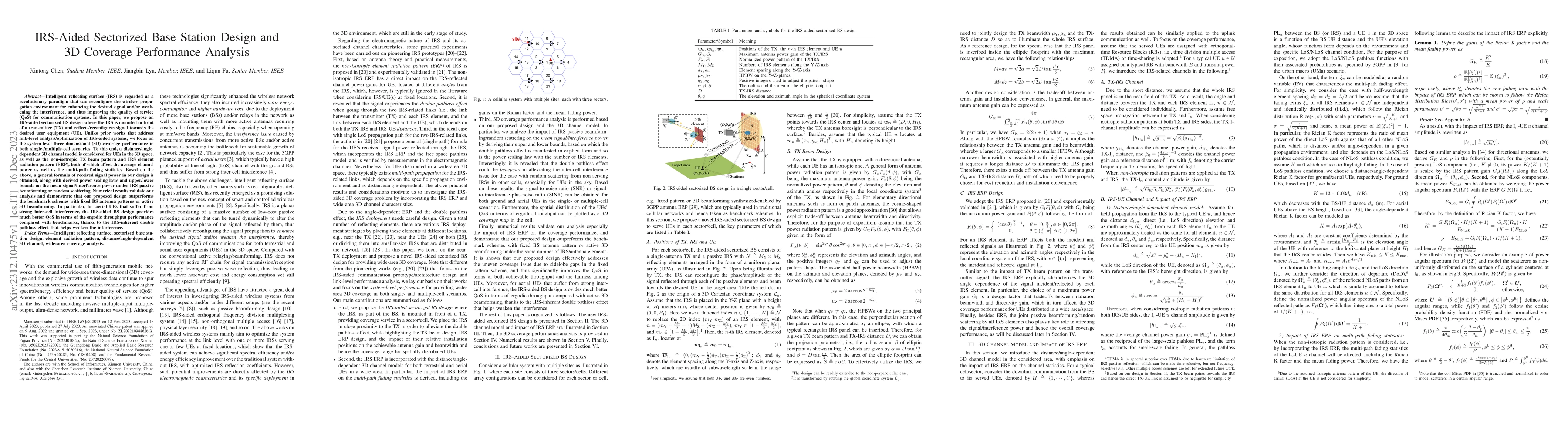 Thumbnail for IRS-Aided Sectorized Base Station Design and 3D Coverage Performance
  Analysis