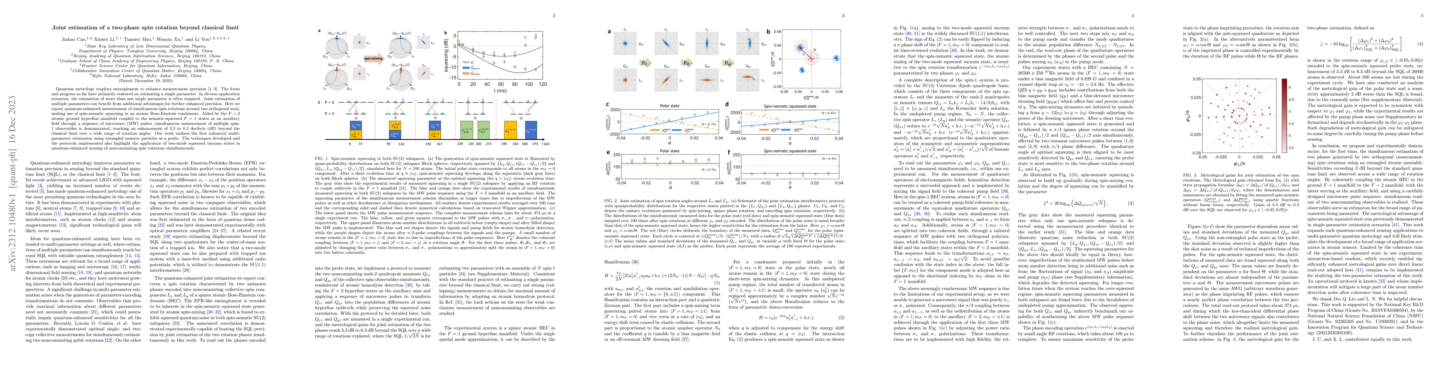 Thumbnail for Joint estimation of a two-phase spin rotation beyond classical limit