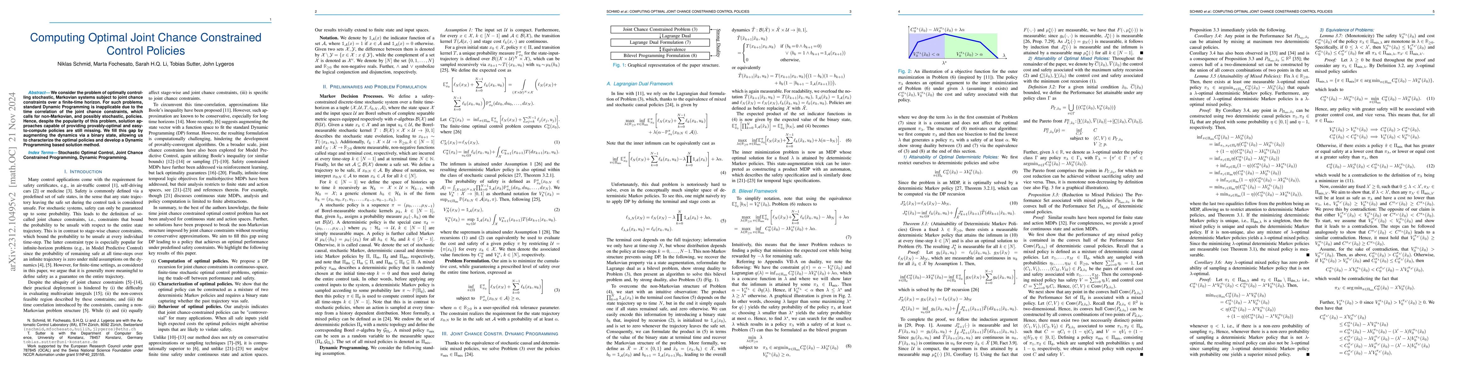 Thumbnail for Computing Optimal Joint Chance Constrained Control Policies