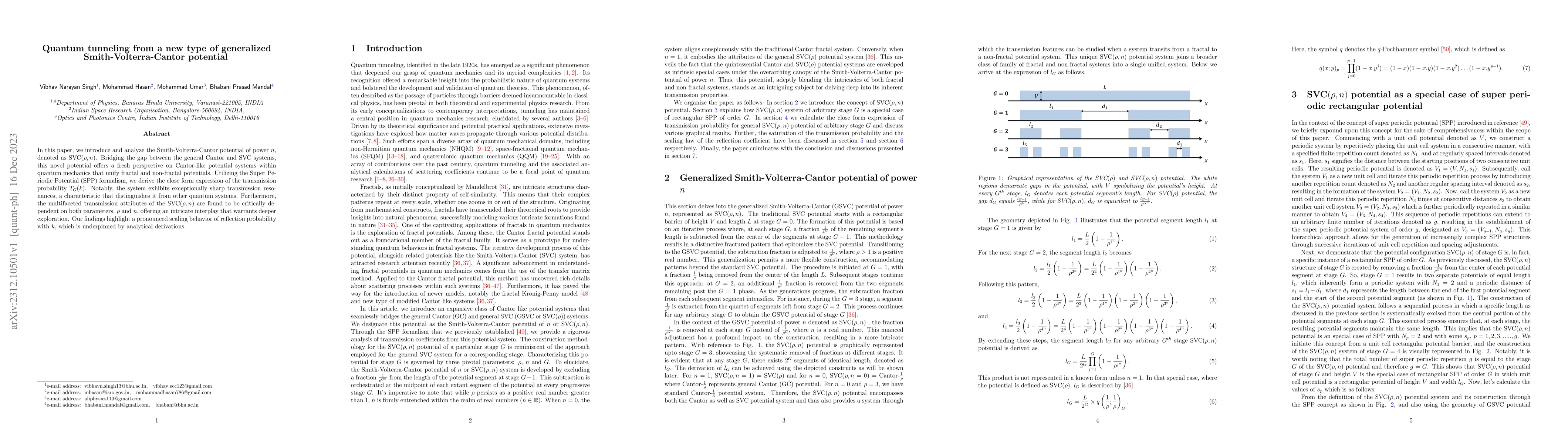 Thumbnail for Quantum tunneling from a new type of generalized Smith-Volterra-Cantor
  potential