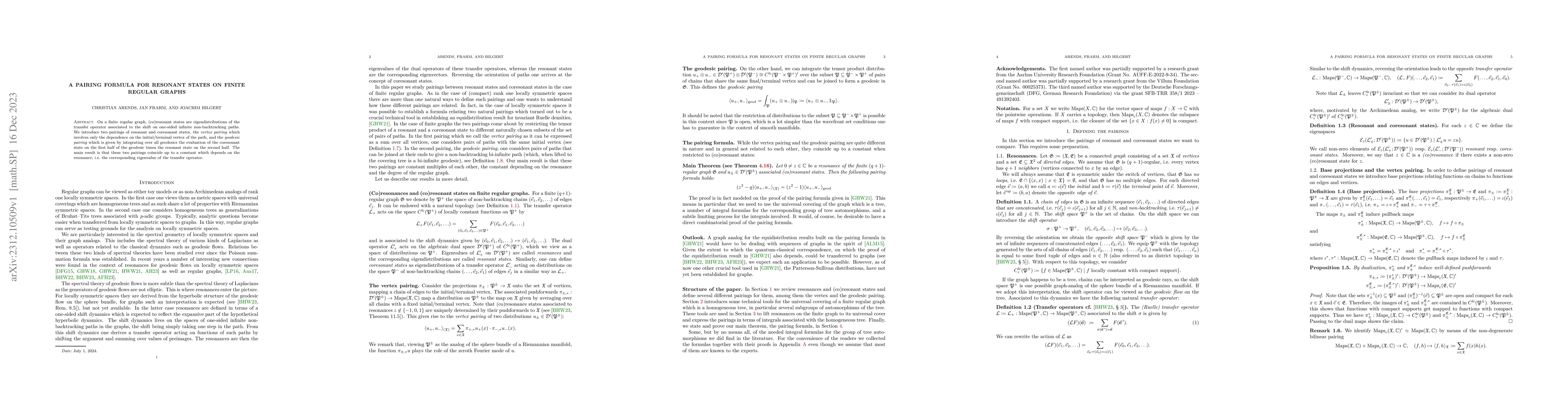Thumbnail for A Pairing Formula for Resonant States on Finite Regular Graphs