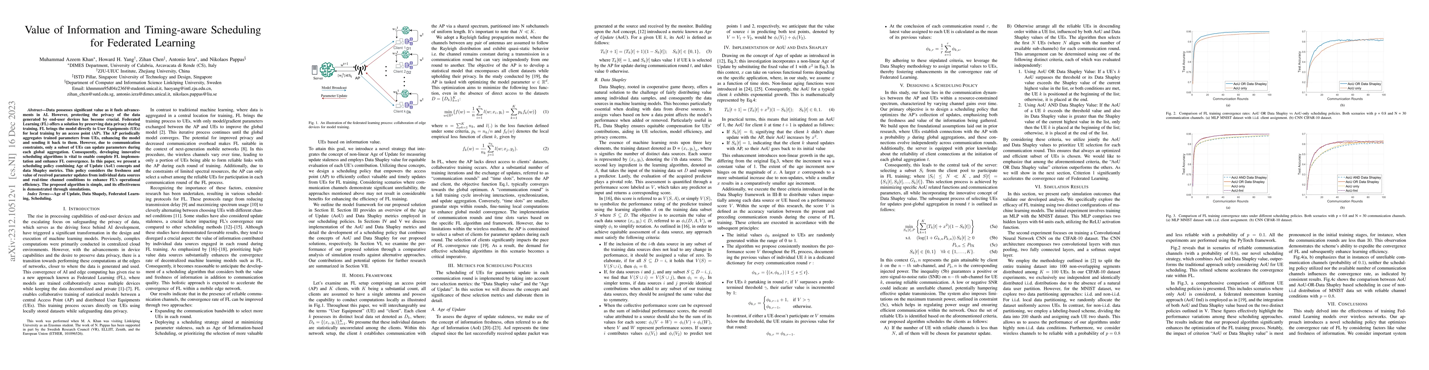 Thumbnail for Value of Information and Timing-aware Scheduling for Federated Learning