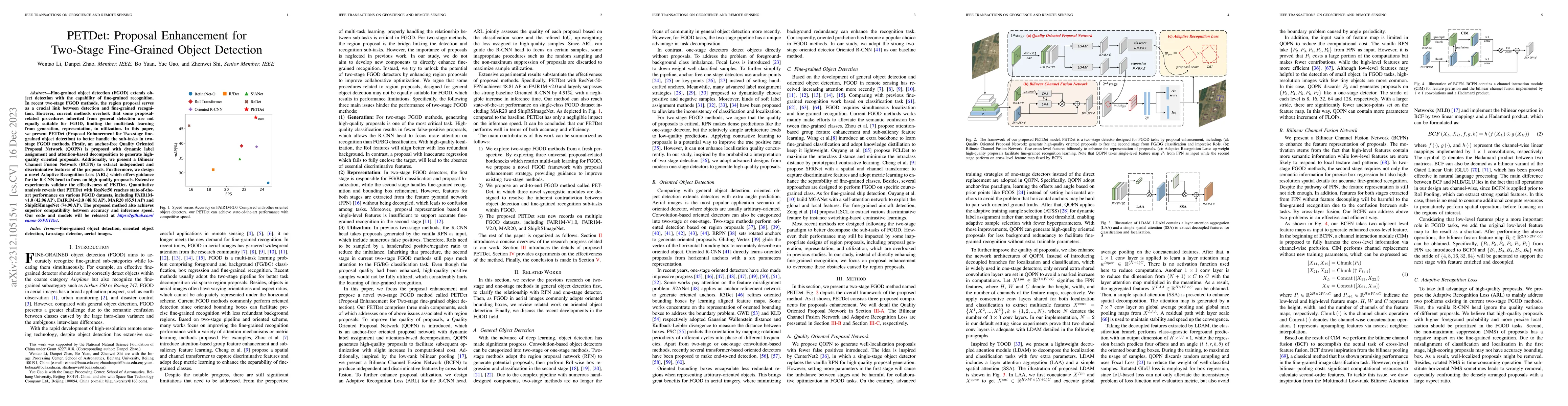 Thumbnail for PETDet: Proposal Enhancement for Two-Stage Fine-Grained Object Detection