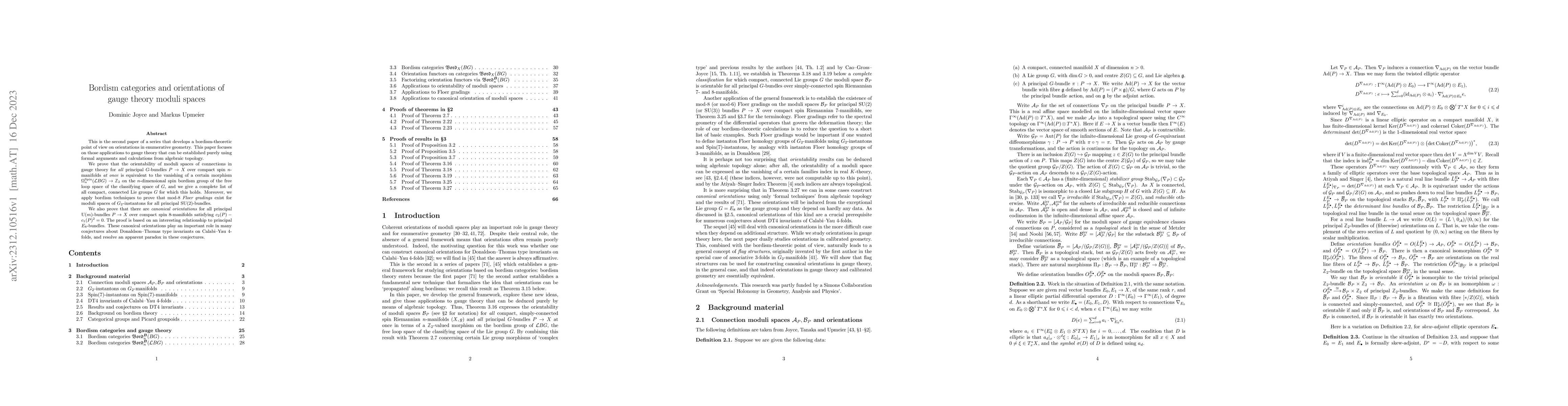 Thumbnail for Bordism categories and orientations of gauge theory moduli spaces