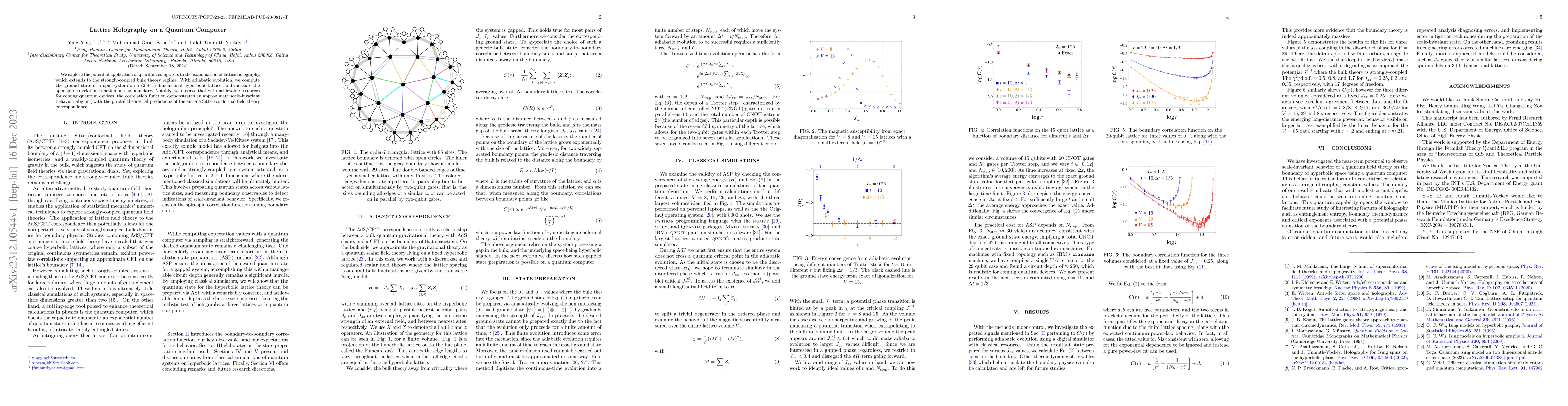 Thumbnail for Lattice Holography on a Quantum Computer