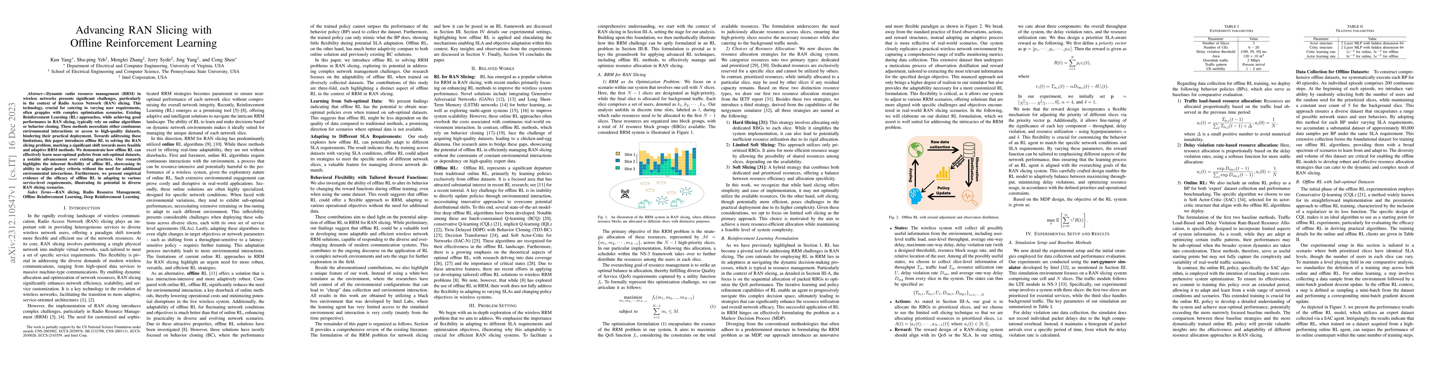 Thumbnail for Advancing RAN Slicing with Offline Reinforcement Learning