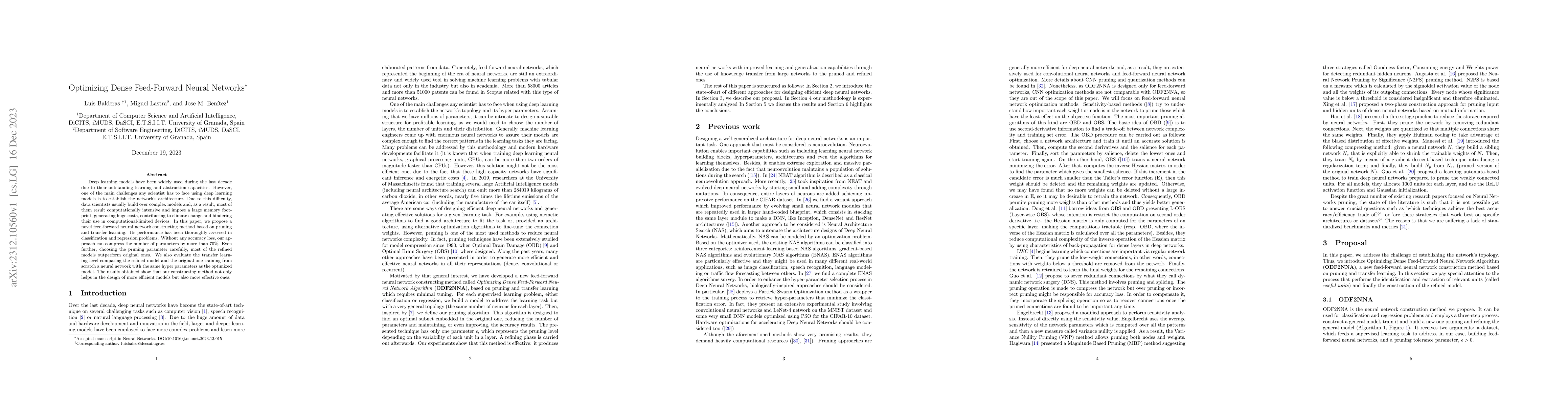 Thumbnail for Optimizing Dense Feed-Forward Neural Networks