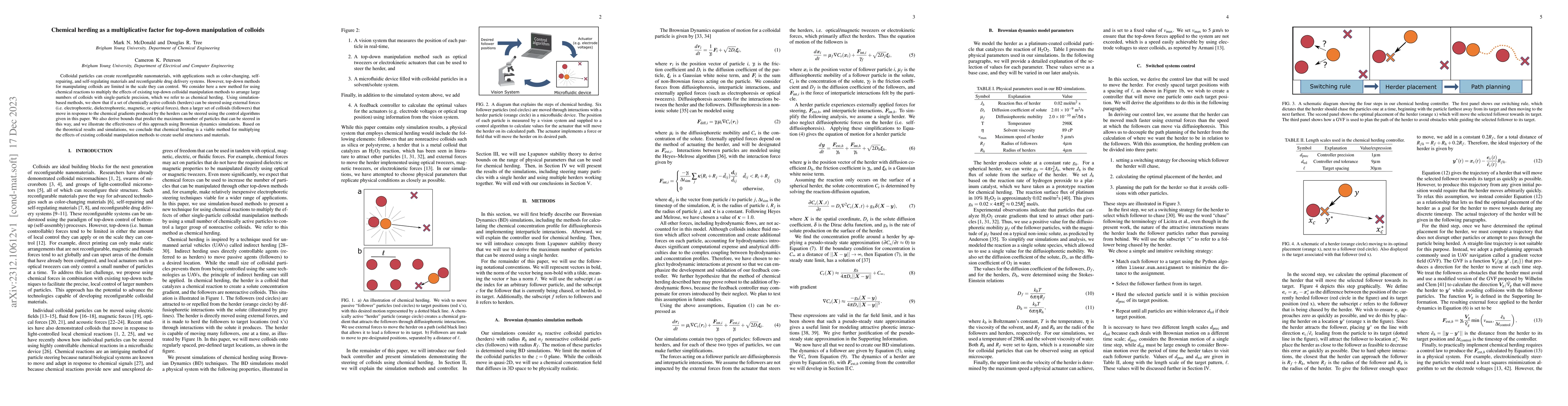 Thumbnail for Chemical herding as a multiplicative factor for top-down manipulation of
  colloids