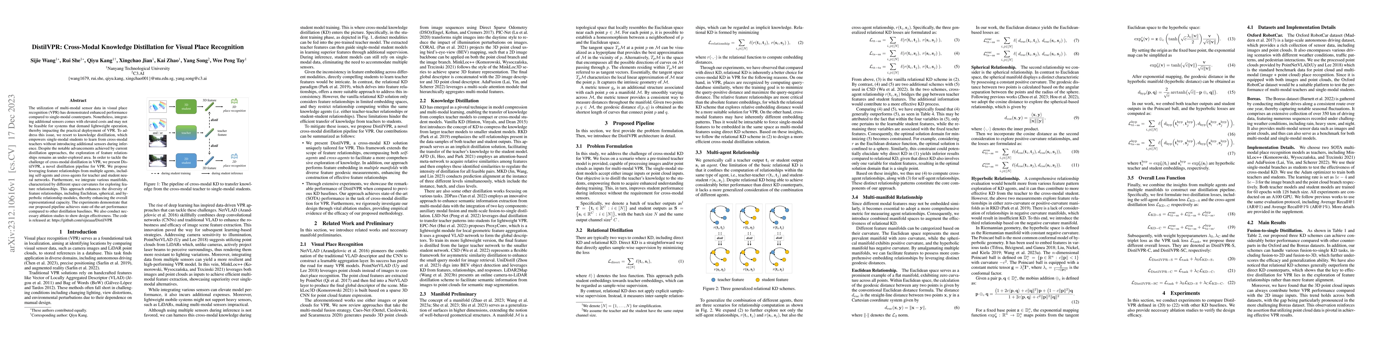 Thumbnail for DistilVPR: Cross-Modal Knowledge Distillation for Visual Place
  Recognition