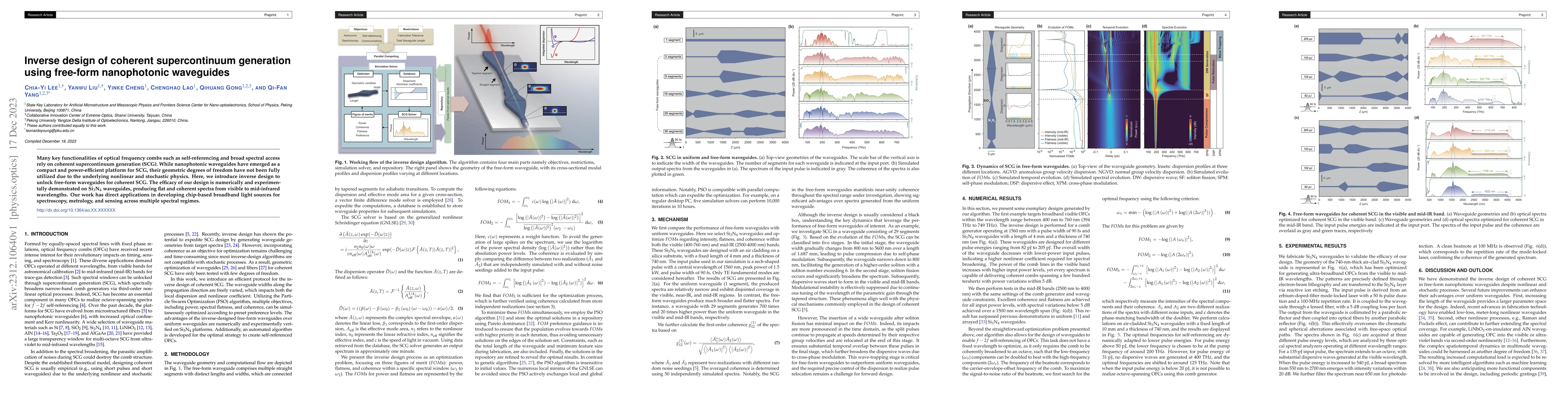 Thumbnail for Inverse design of coherent supercontinuum generation using free-form
  nanophotonic waveguides