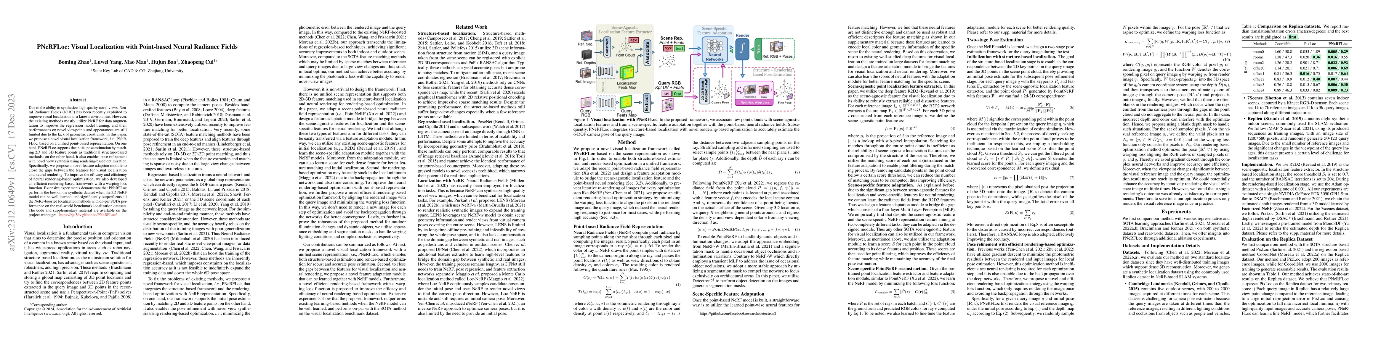 Thumbnail for PNeRFLoc: Visual Localization with Point-based Neural Radiance Fields