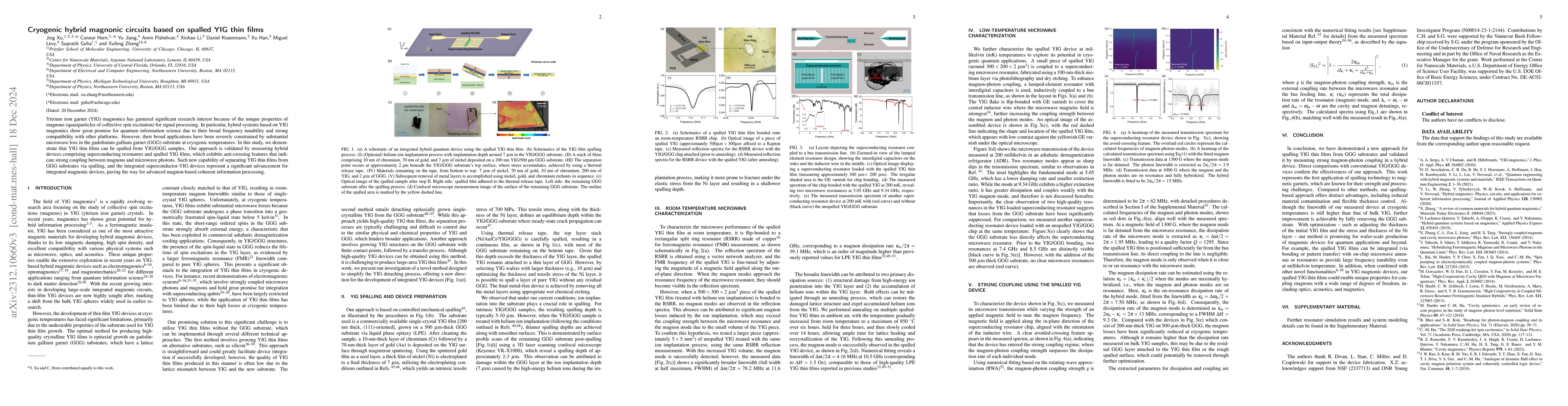 Thumbnail for Cryogenic hybrid magnonic circuits based on spalled YIG thin films