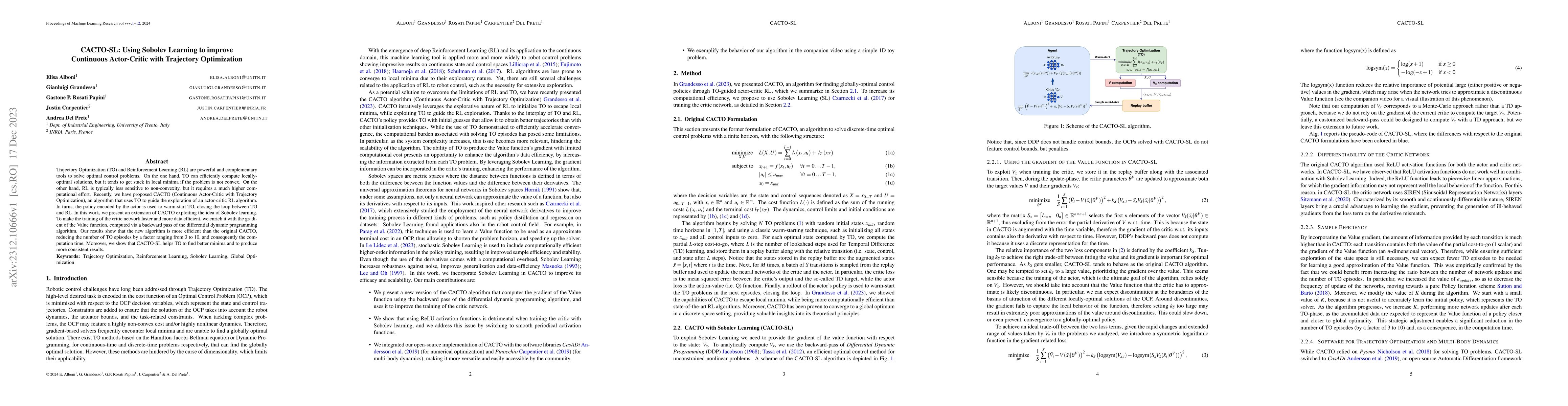 Thumbnail for CACTO-SL: Using Sobolev Learning to improve Continuous Actor-Critic with
  Trajectory Optimization