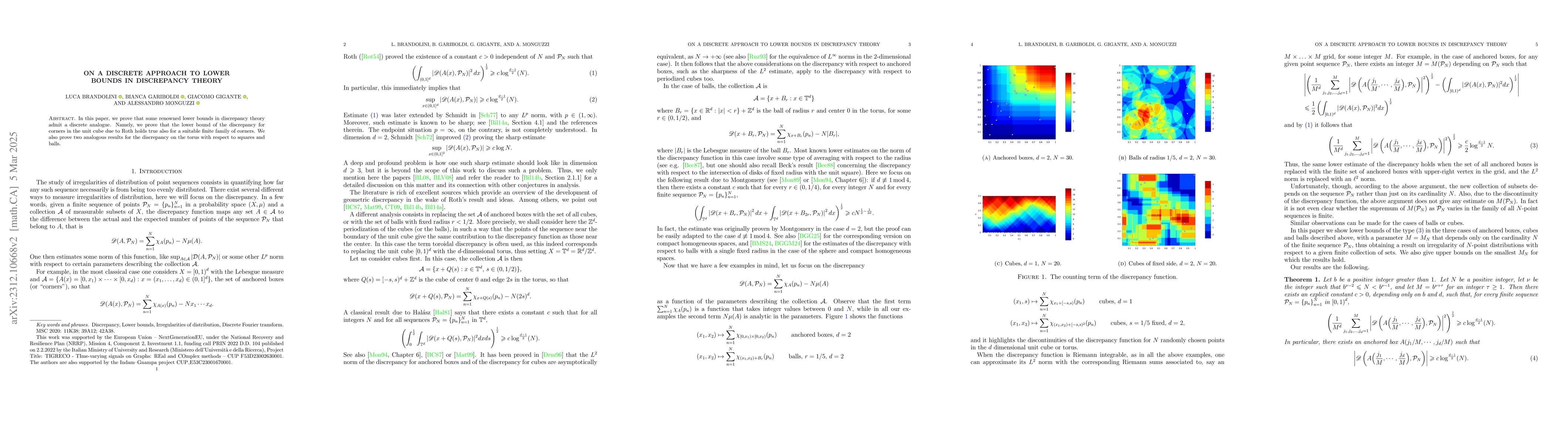 Thumbnail for On a discrete approach to lower bounds in discrepancy theory