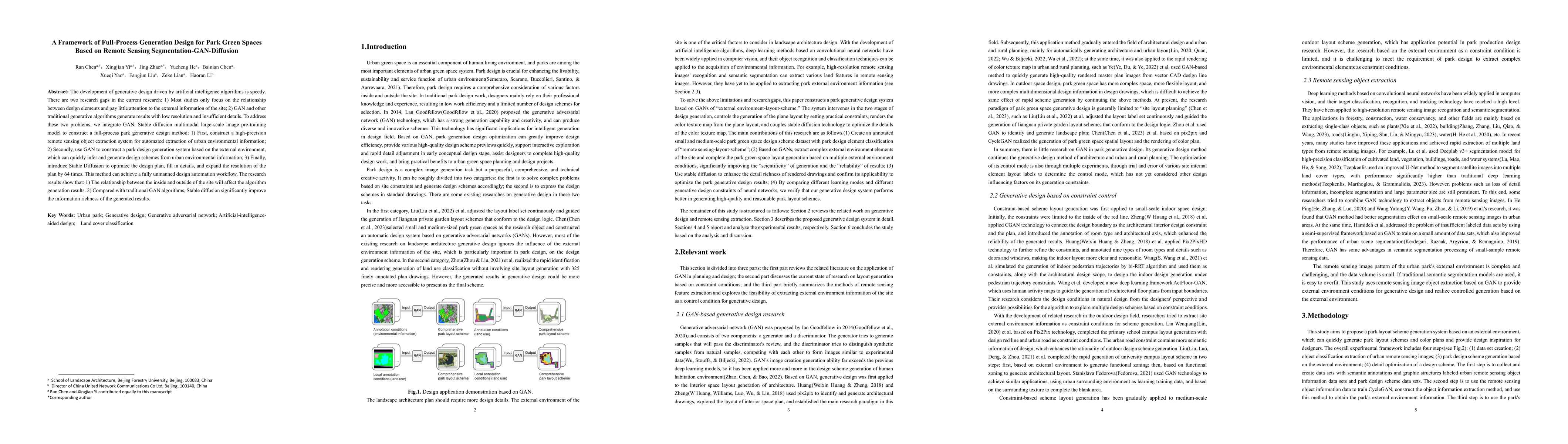 Thumbnail for A Framework of Full-Process Generation Design for Park Green Spaces
  Based on Remote Sensing Segmentation-GAN-Diffusion