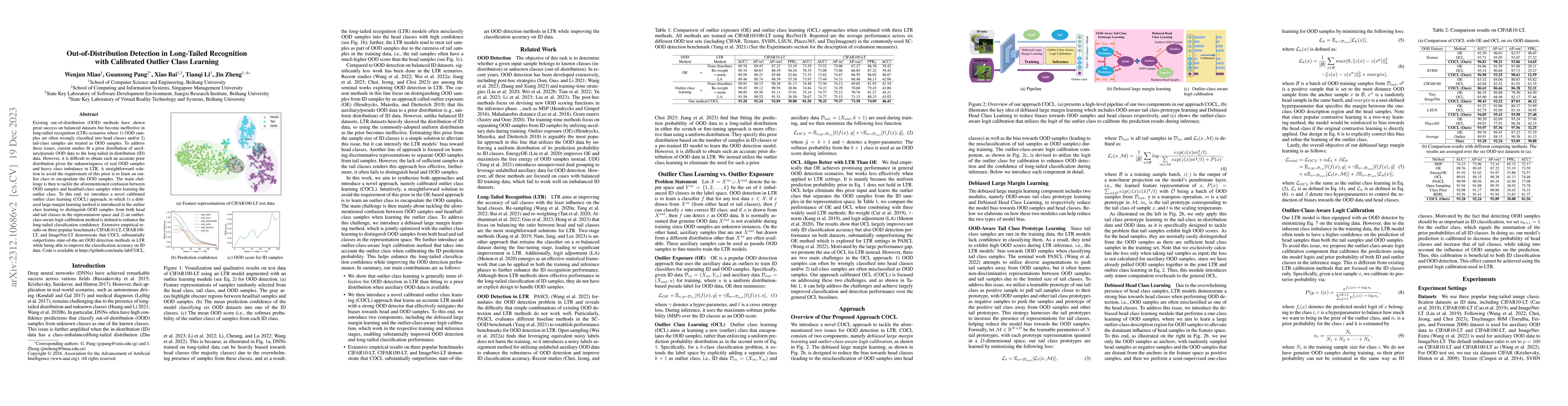 Thumbnail for Out-of-Distribution Detection in Long-Tailed Recognition with Calibrated
  Outlier Class Learning