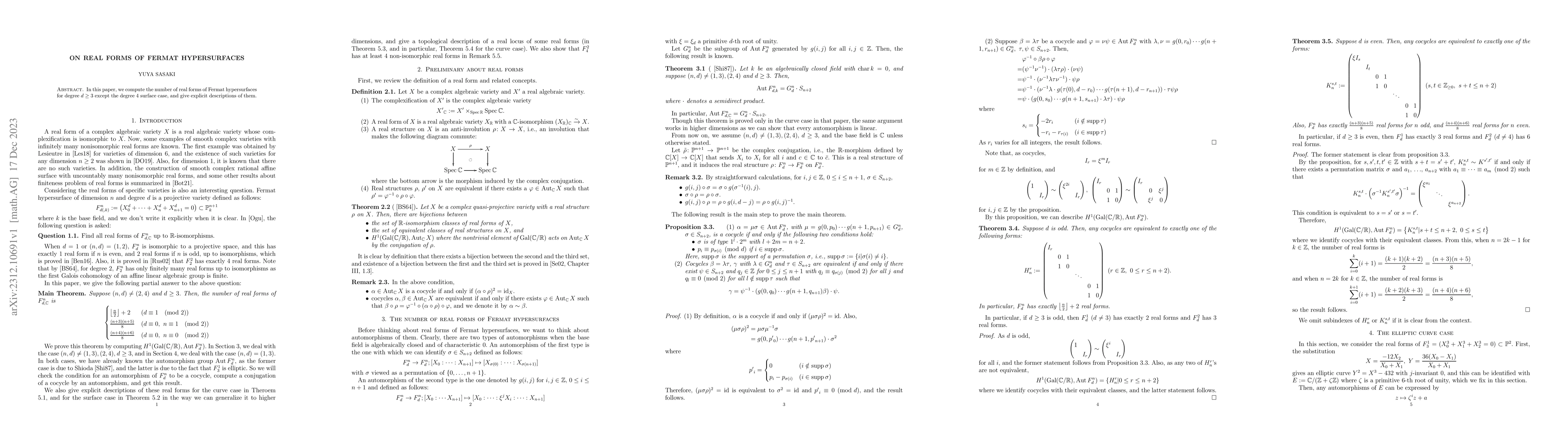 Thumbnail for On real forms of Fermat hypersurfaces