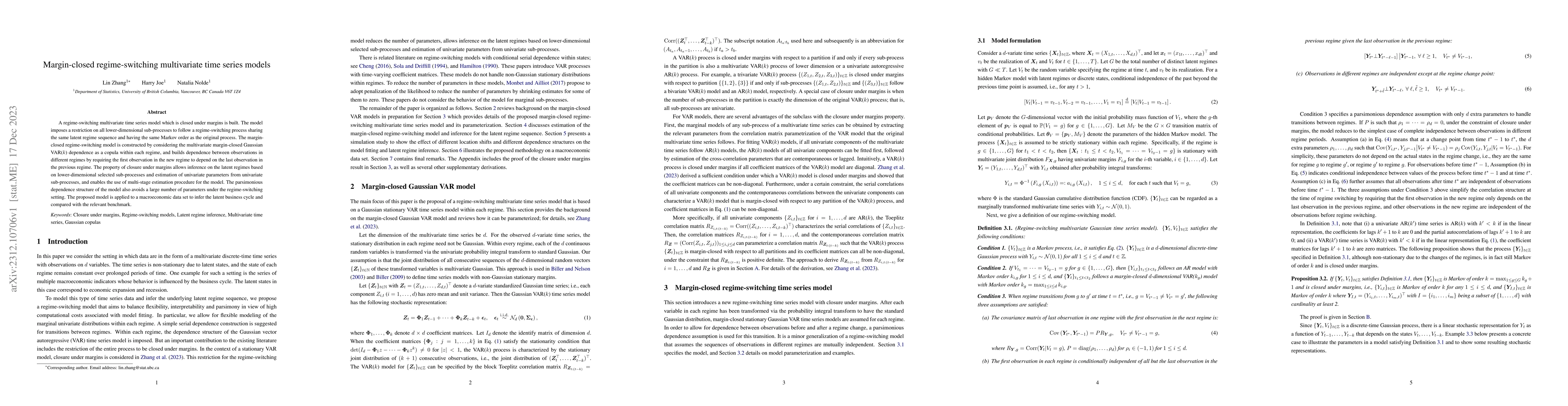 Thumbnail for Margin-closed regime-switching multivariate time series models