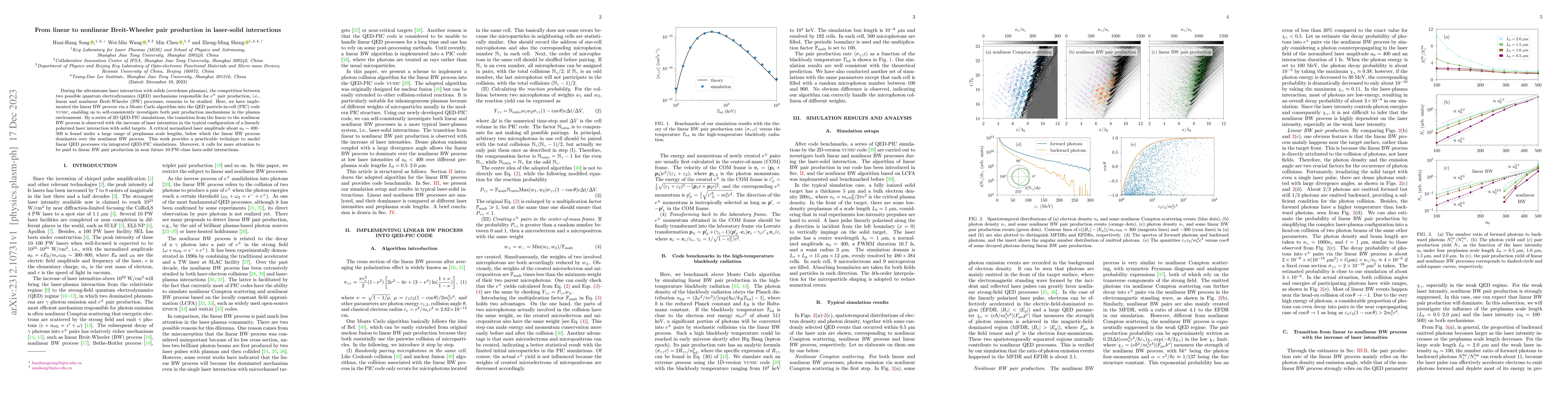 Thumbnail for From linear to nonlinear Breit-Wheeler pair production in laser-solid
  interactions
