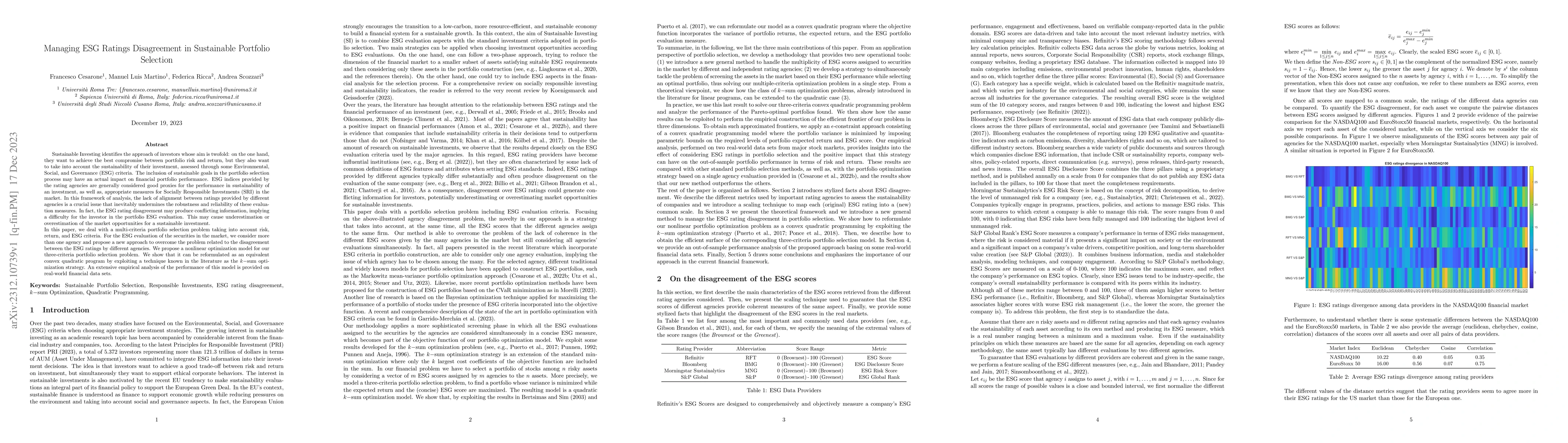 Thumbnail for Managing ESG Ratings Disagreement in Sustainable Portfolio Selection