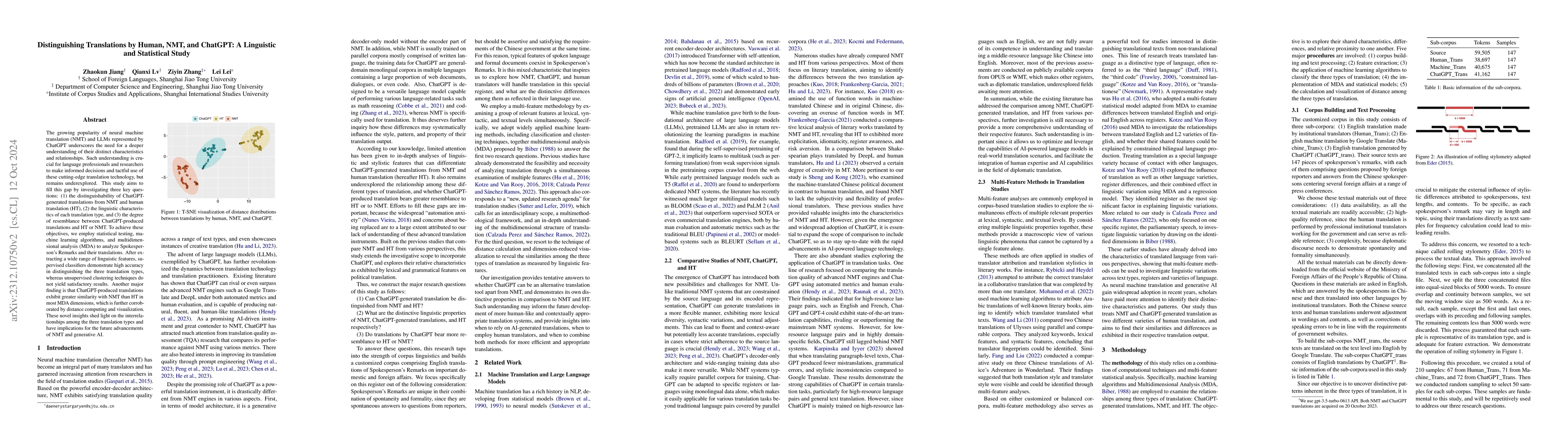 Thumbnail for Distinguishing Translations by Human, NMT, and ChatGPT: A Linguistic and
  Statistical Approach