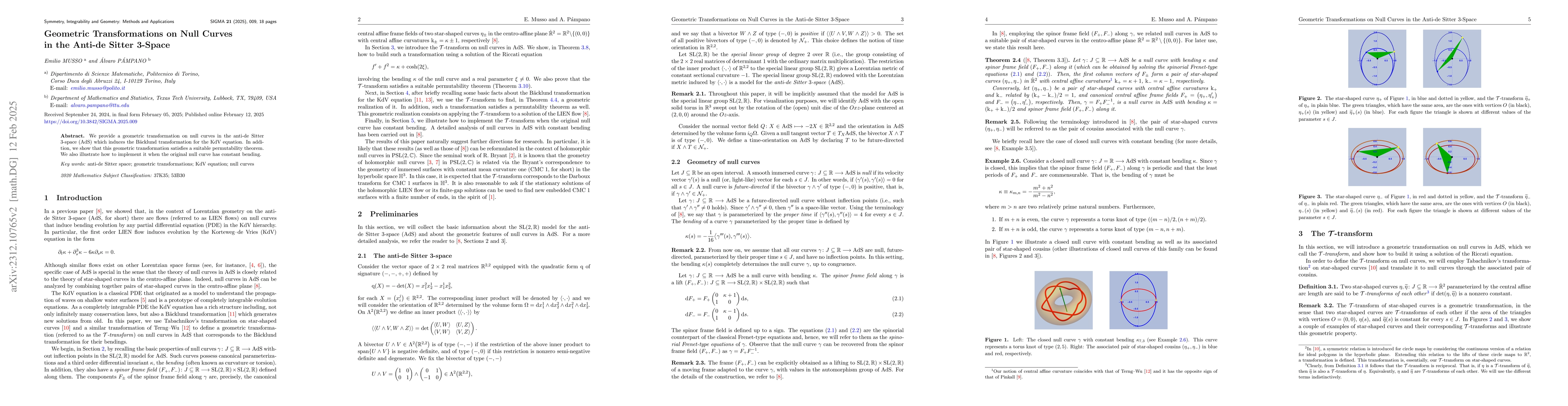 Thumbnail for Geometric Transformations on Null Curves in the Anti-de Sitter $3$-Space