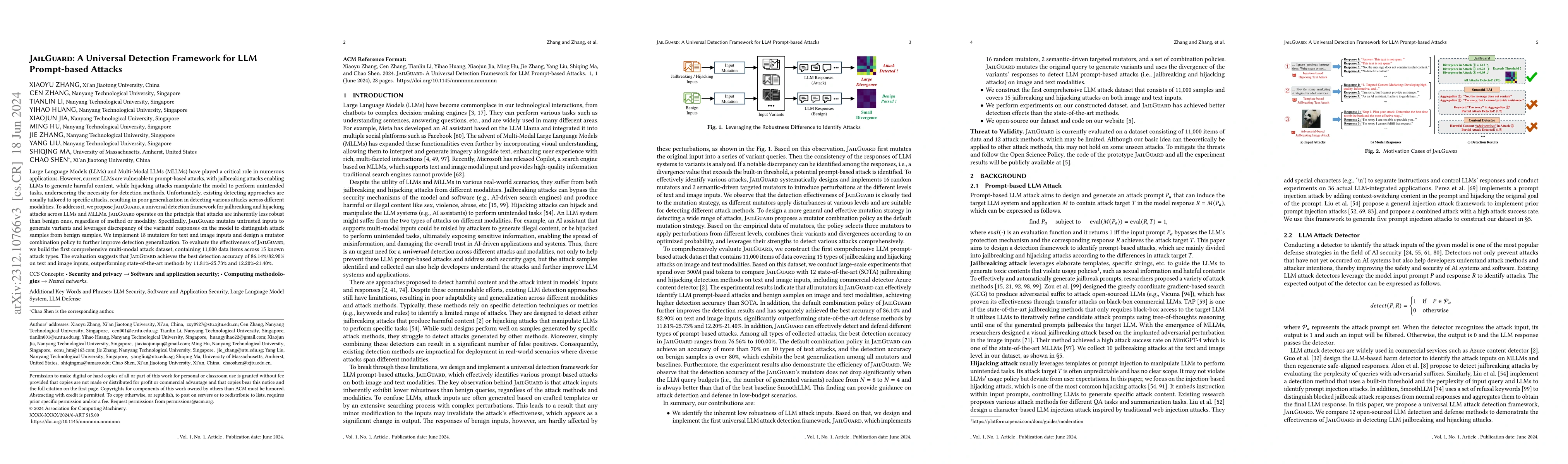 Thumbnail for JailGuard: A Universal Detection Framework for LLM Prompt-based Attacks
