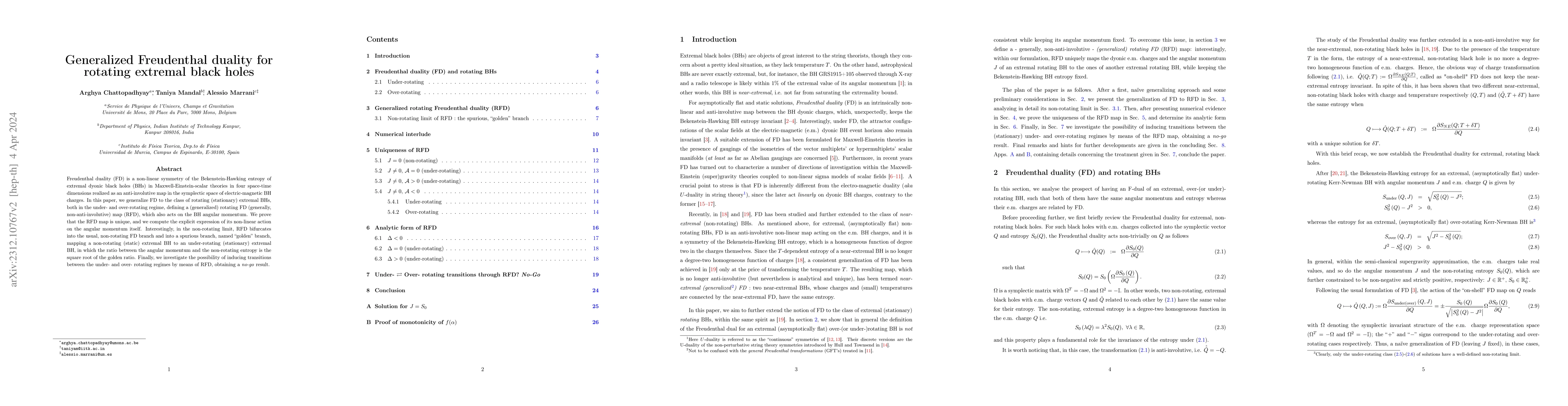 Thumbnail for Generalized Freudenthal duality for rotating extremal black holes