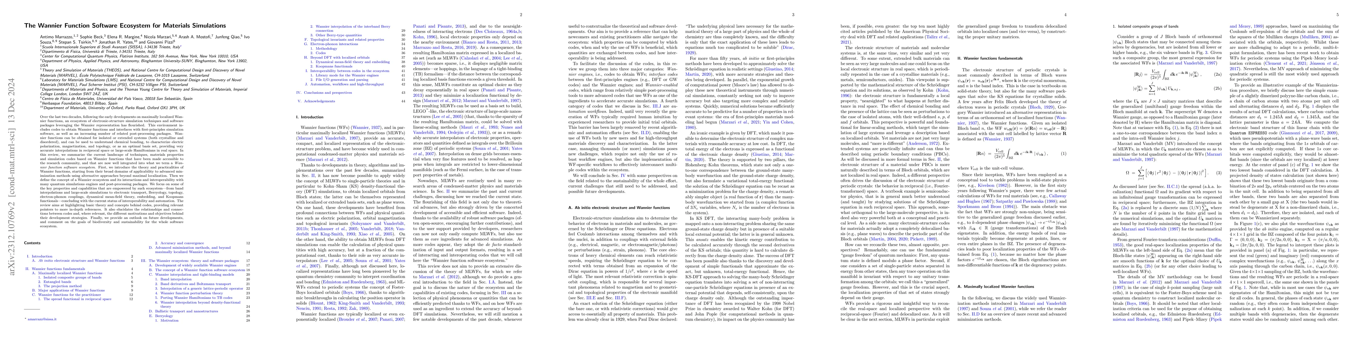 Thumbnail for The Wannier-Functions Software Ecosystem for Materials Simulations