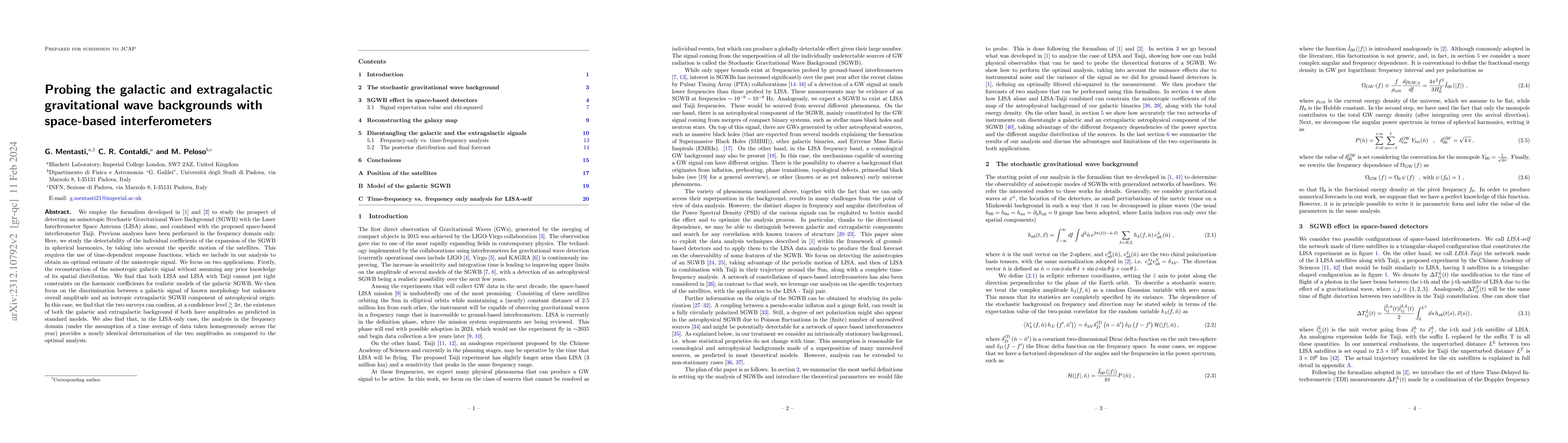 Thumbnail for Probing the galactic and extragalactic gravitational wave backgrounds
  with space-based interferometers