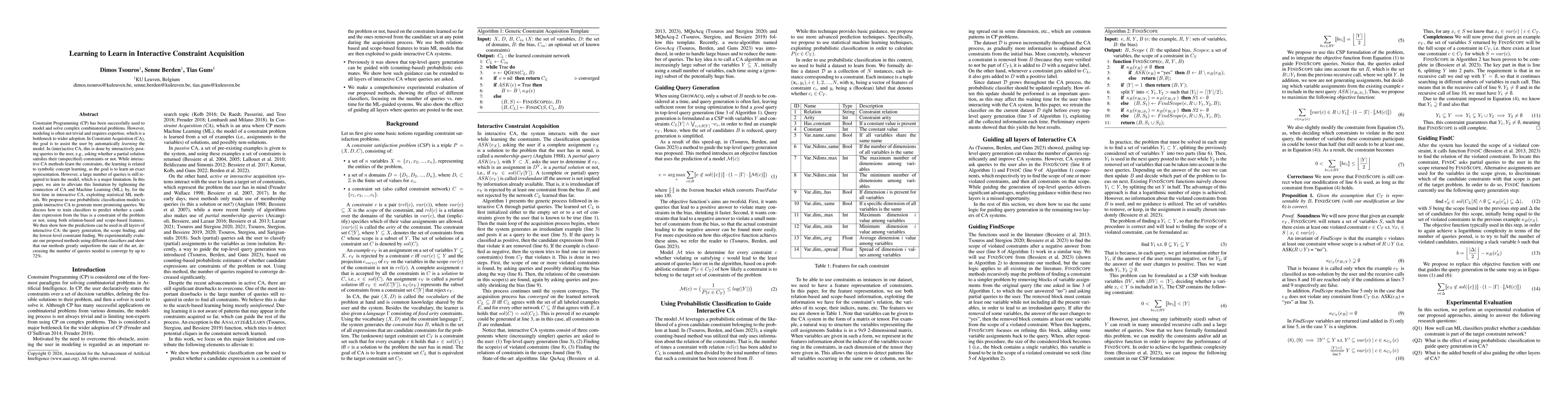 Thumbnail for Learning to Learn in Interactive Constraint Acquisition
