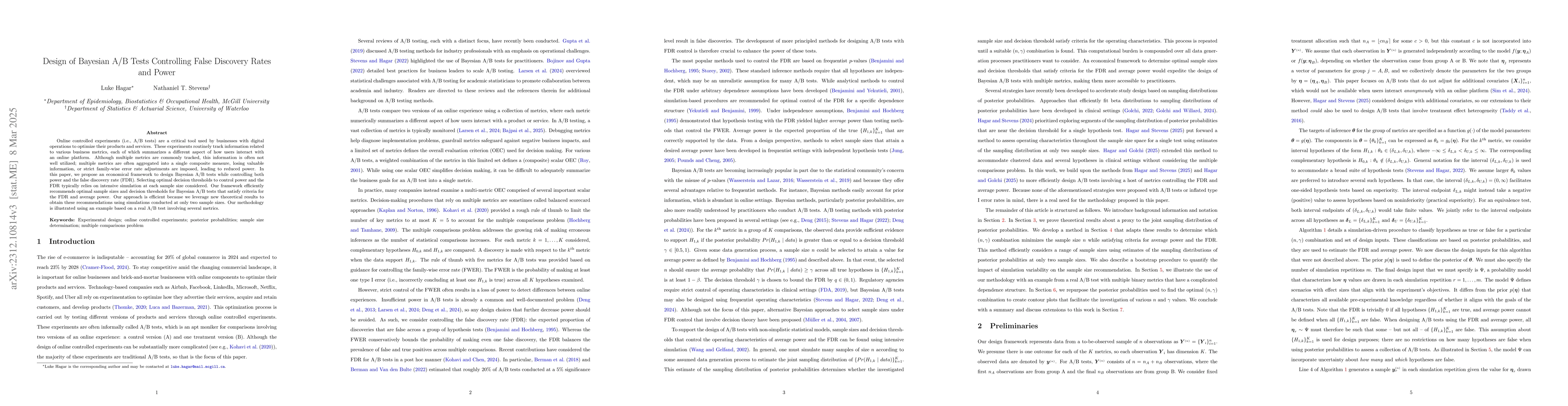Thumbnail for Scalable Design with Posterior-Based Operating Characteristics