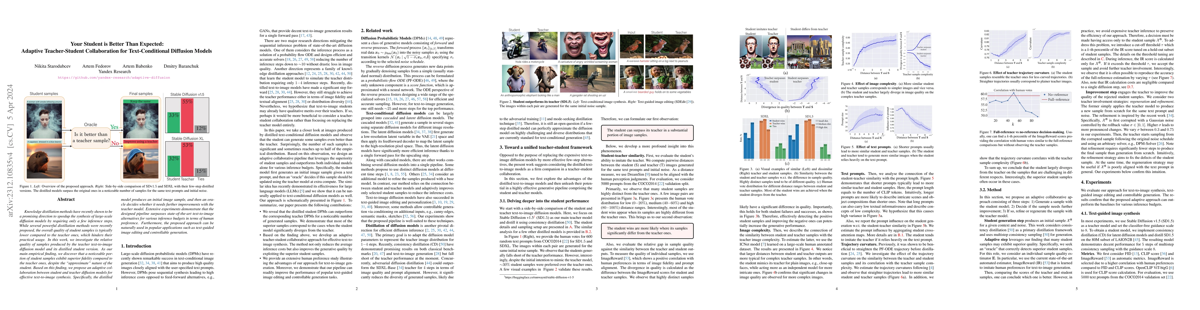 Thumbnail for Your Student is Better Than Expected: Adaptive Teacher-Student
  Collaboration for Text-Conditional Diffusion Models