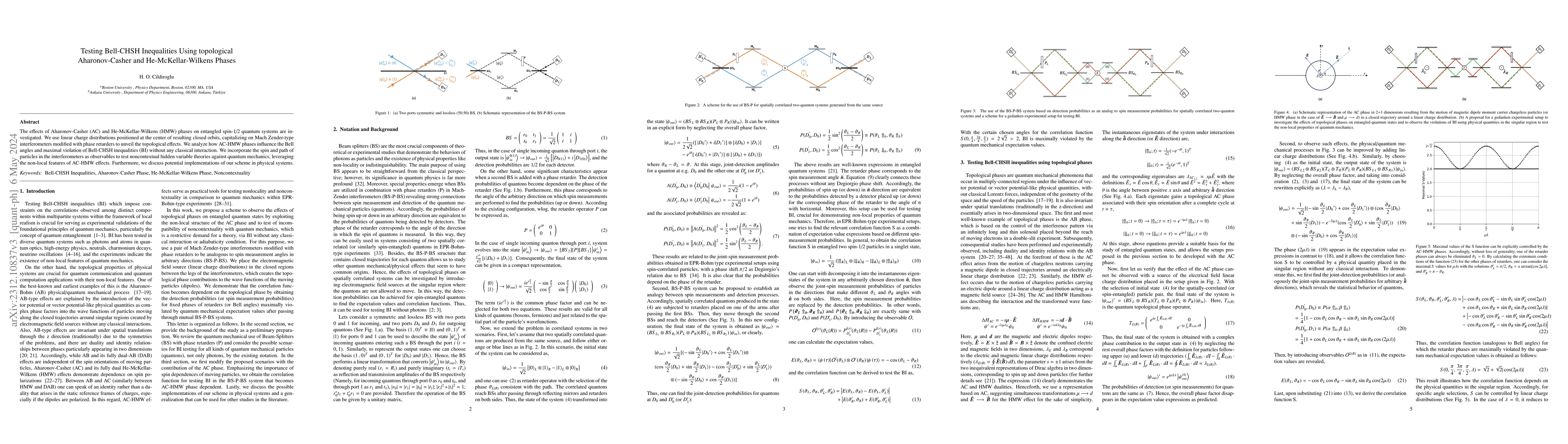 Thumbnail for Testing Bell-CHSH Inequalities Using topological Aharonov-Casher and
  He-McKellar-Wilkens Phases
