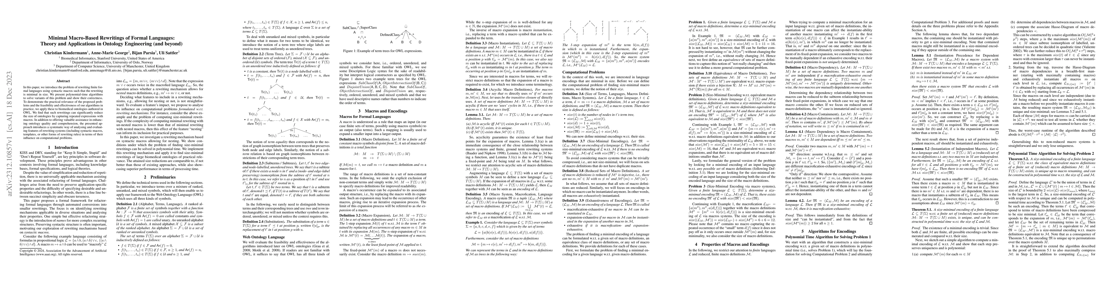 Thumbnail for Minimal Macro-Based Rewritings of Formal Languages: Theory and
  Applications in Ontology Engineering (and beyond)