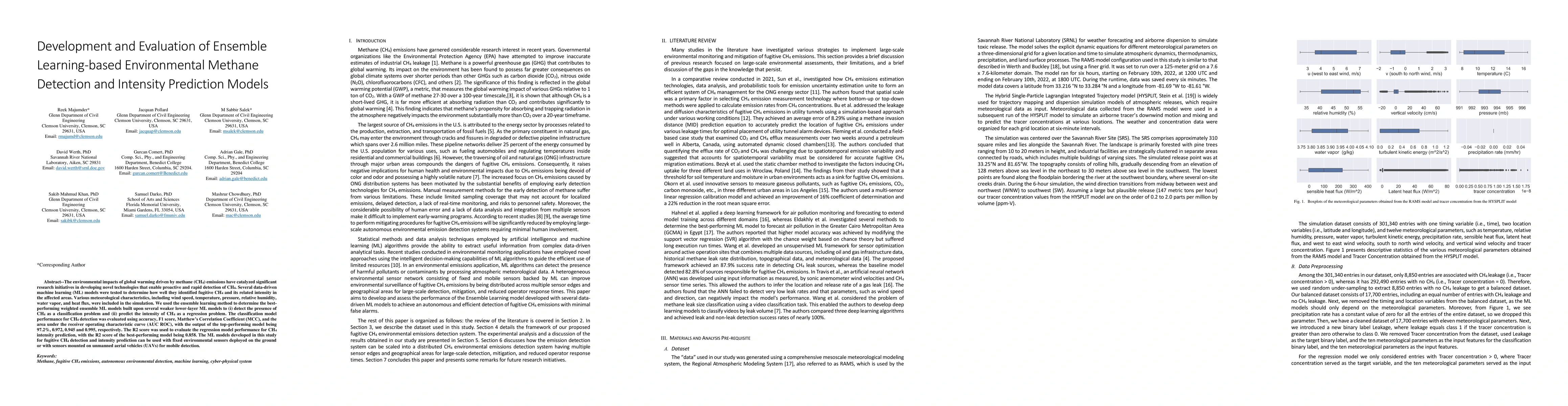 Thumbnail for Development and Evaluation of Ensemble Learning-based Environmental
  Methane Detection and Intensity Prediction Models