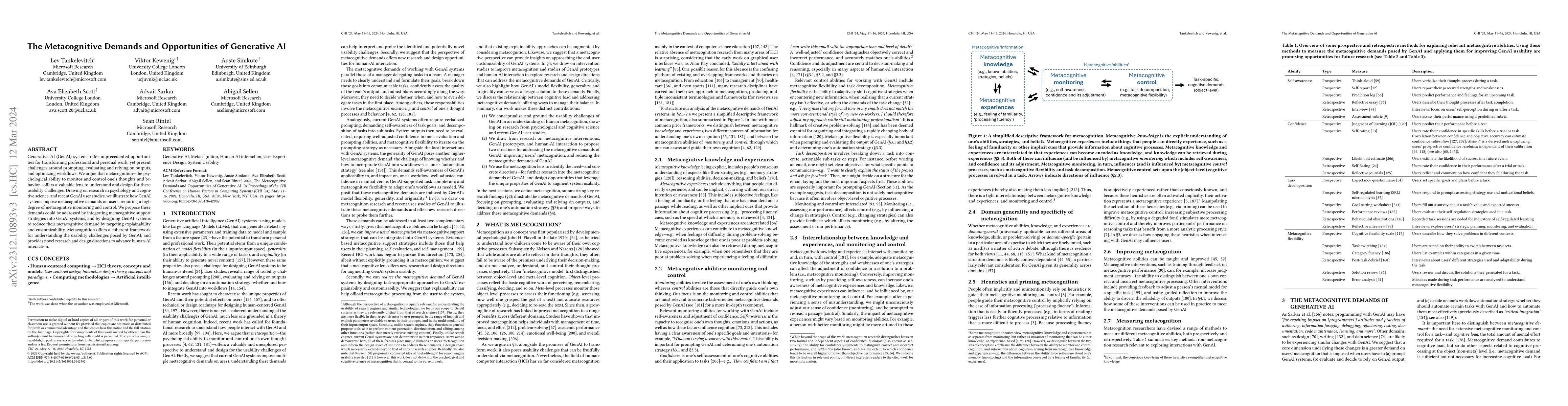 Thumbnail for The Metacognitive Demands and Opportunities of Generative AI