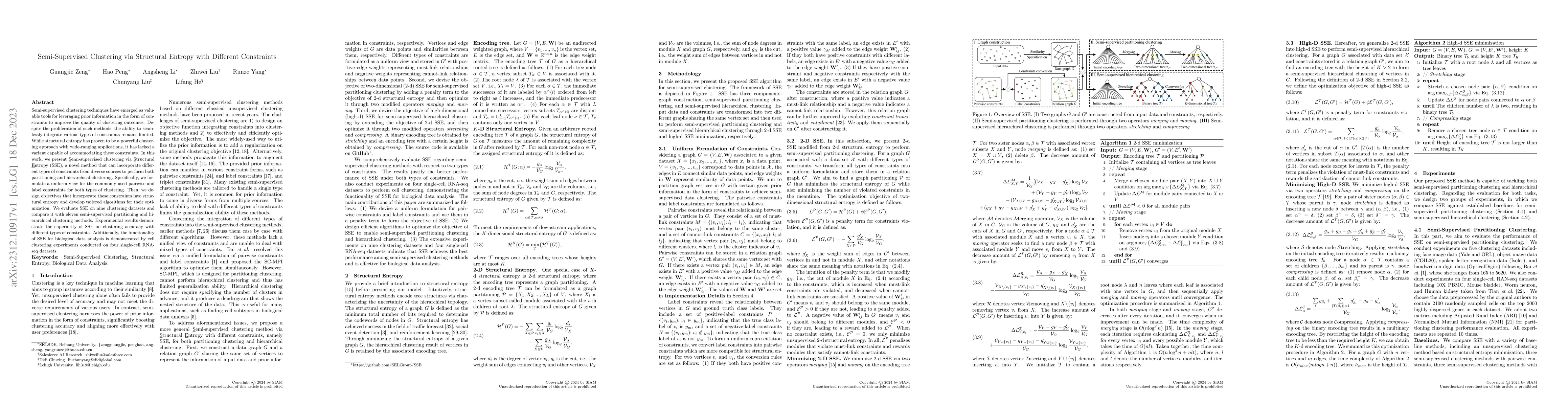 Thumbnail for Semi-Supervised Clustering via Structural Entropy with Different
  Constraints