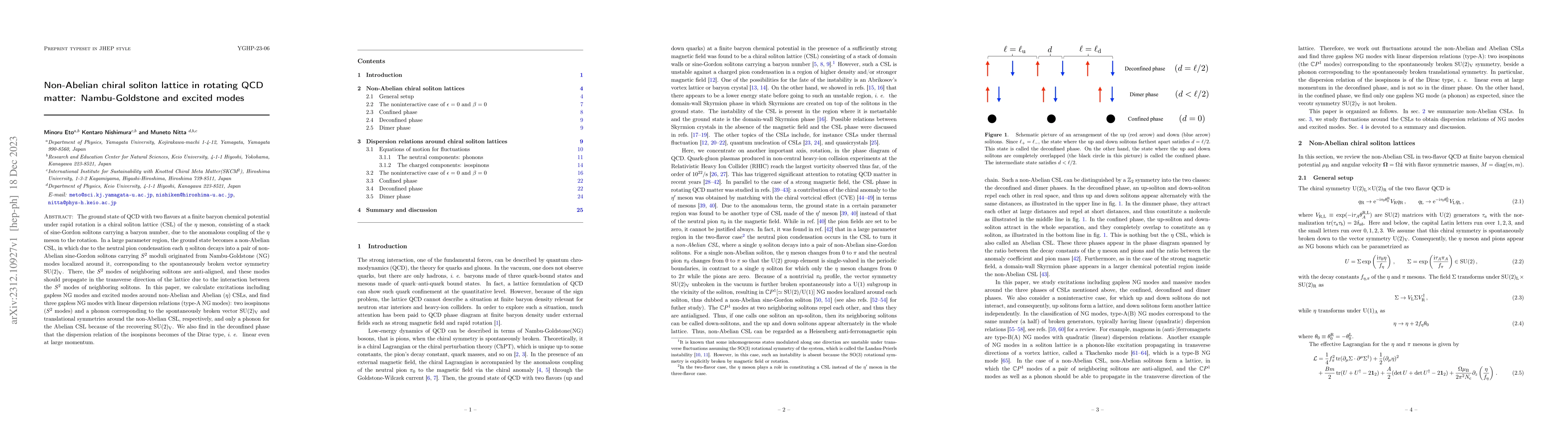 Thumbnail for Non-Abelian chiral soliton lattice in rotating QCD matter:
  Nambu-Goldstone and excited modes
