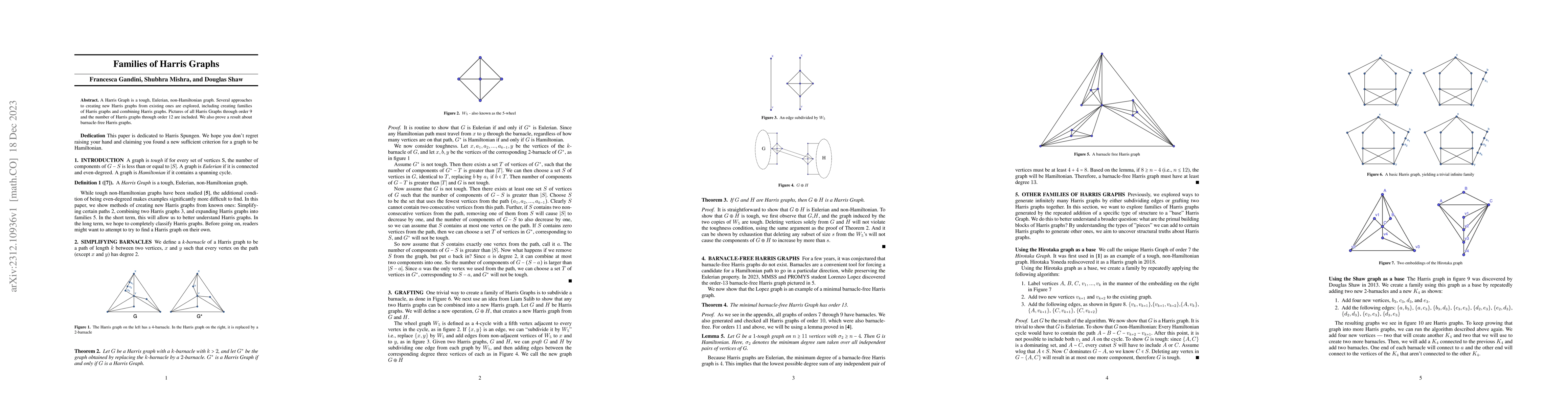 Thumbnail for Families of Harris Graphs