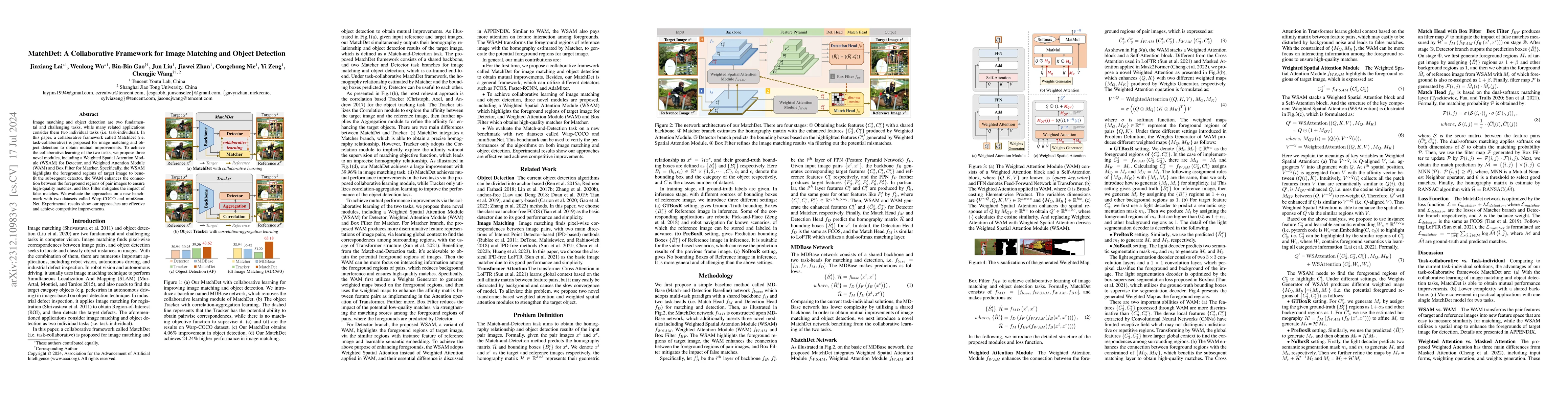 Thumbnail for MatchDet: A Collaborative Framework for Image Matching and Object
  Detection