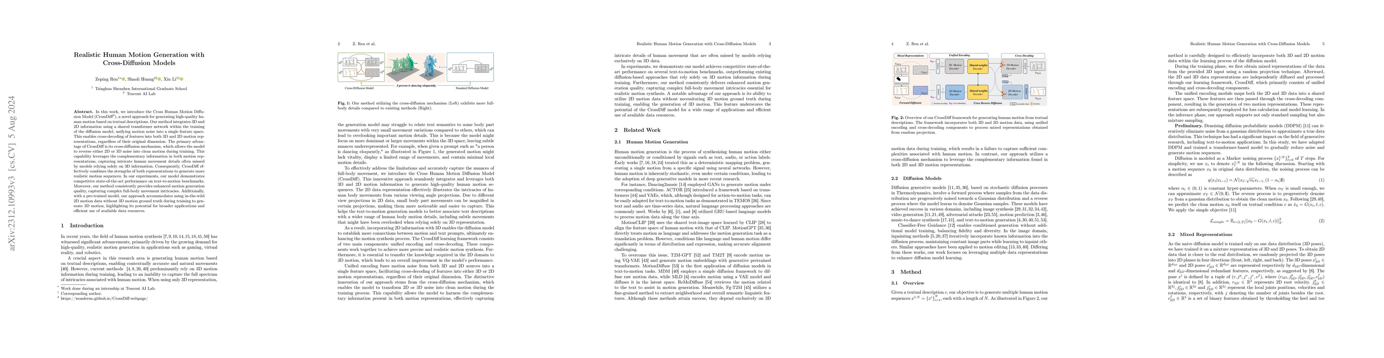 Thumbnail for Realistic Human Motion Generation with Cross-Diffusion Models